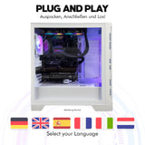 Gamer PC Weiß Intel i7 14700KF, RTX 5070, 32GB RAM, 1TB SSD, Windows 11 Computer