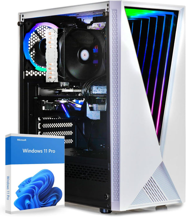 Gaming PC Weiß, Intel Core i7-14700F, RTX5060 Ti 8GB, 16GB DDR4, 1TB SSD, Windows 11 Pro