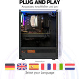 Gaming PC Weiß, Intel Core i7-14700F, RTX5060 Ti 8GB, 16GB DDR4, 1TB SSD, Windows 11 Pro