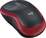 Logitech Maus Wireless Optical M185 rot/schwarz mit SN